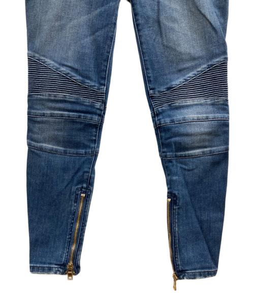 BALMAIN（バルマン）BALMAIN (バルマン) バイカーデニムパンツ インディゴ サイズ:38の古着・服飾アイテム