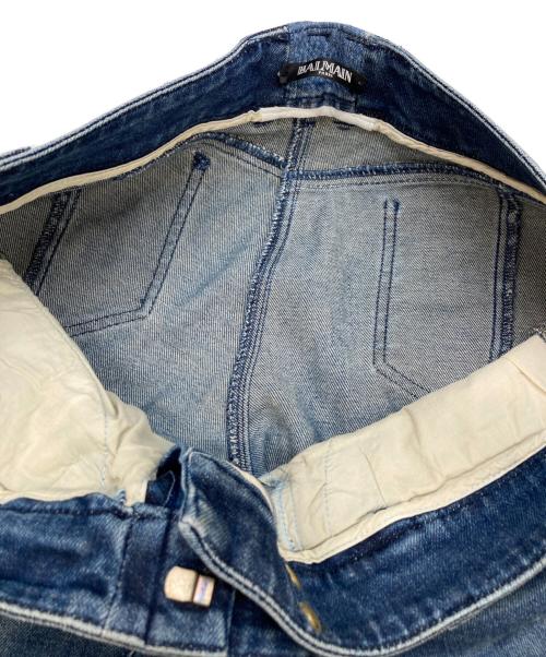 BALMAIN（バルマン）BALMAIN (バルマン) バイカーデニムパンツ インディゴ サイズ:38の古着・服飾アイテム