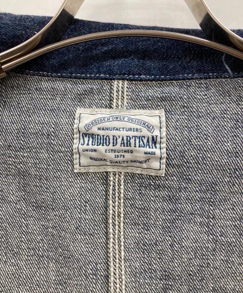 STUDIO D'ARTISAN（ステュディオダルチザン）STUDIO D'ARTISAN (ステュディオダルチザン) COVERALL JACKET インディゴ サイズ:38の古着・服飾アイテム