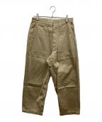 東洋エンタープライズトウヨウエンタープライズ）の古着「SELVEDGE WEAPON WIDE TROUSERS」｜ベージュ