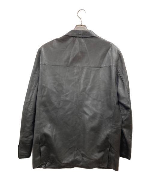 BOSS HUGO BOSS（ボス ヒューゴボス）BOSS HUGO BOSS (ボス ヒューゴボス) レザーコート ブラック サイズ:Mの古着・服飾アイテム