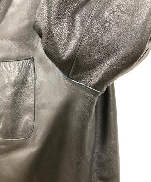 BOSS HUGO BOSS（ボス ヒューゴボス）BOSS HUGO BOSS (ボス ヒューゴボス) レザーコート ブラック サイズ:Mの古着・服飾アイテム