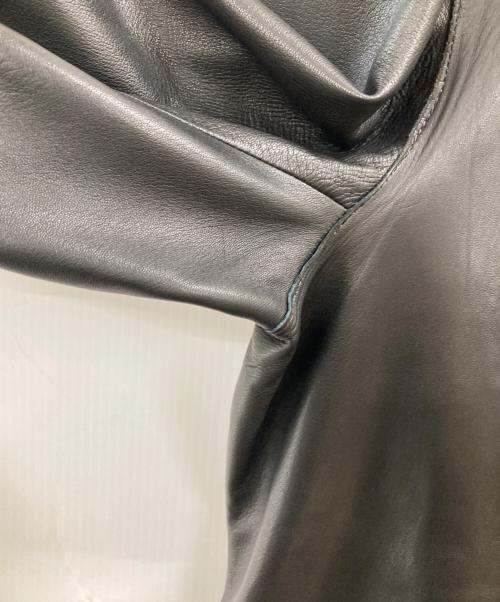 BOSS HUGO BOSS（ボス ヒューゴボス）BOSS HUGO BOSS (ボス ヒューゴボス) レザーコート ブラック サイズ:Mの古着・服飾アイテム