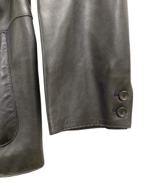 BOSS HUGO BOSS（ボス ヒューゴボス）BOSS HUGO BOSS (ボス ヒューゴボス) レザーコート ブラック サイズ:Mの古着・服飾アイテム