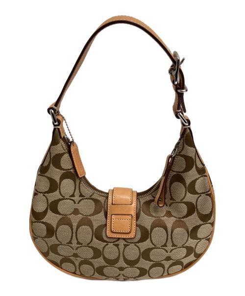 COACH（コーチ）COACH (コーチ) シグネチャーソーホーハンドバッグ ベージュの古着・服飾アイテム