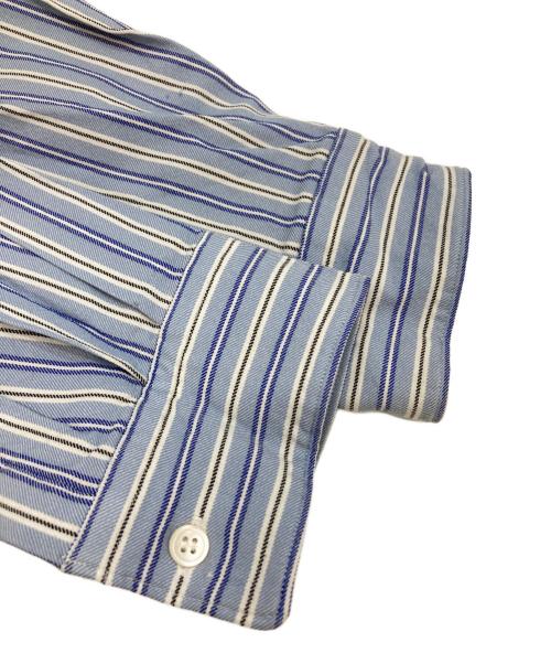 COMME des GARCONS HOMME（コムデギャルソン オム）COMME des GARCONS HOMME (コムデギャルソン オム) ストライプナンバリングシャツ ブラック×ブルー サイズ:Lの古着・服飾アイテム