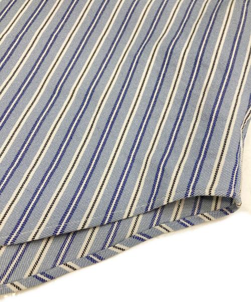COMME des GARCONS HOMME（コムデギャルソン オム）COMME des GARCONS HOMME (コムデギャルソン オム) ストライプナンバリングシャツ ブラック×ブルー サイズ:Lの古着・服飾アイテム