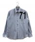 COMME des GARCONS HOMME（コムデギャルソン オム）の古着「ストライプナンバリングシャツ」｜ブラック×ブルー