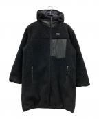 NOLLEY'S×TAIONノーリーズ×タイオン）の古着「ボア×ダウンフードロングダウン」｜ブラック