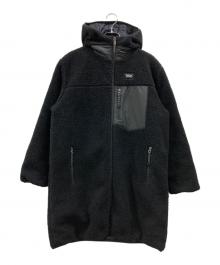 NOLLEY'S×TAION（ノーリーズ×タイオン）の古着「ボア×ダウンフードロングダウン」｜ブラック
