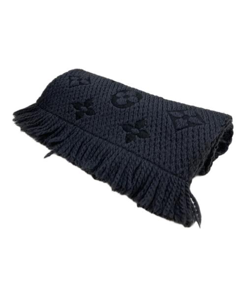 LOUIS VUITTON（ルイ ヴィトン）LOUIS VUITTON (ルイ ヴィトン) エシャルプ ロゴマニア マフラー ブラックの古着・服飾アイテム