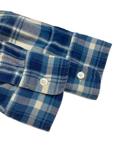 POLO RALPH LAUREN（ポロ・ラルフローレン）POLO RALPH LAUREN (ポロ・ラルフローレン) チェックシャツワンピース ブルー サイズ:8の古着・服飾アイテム