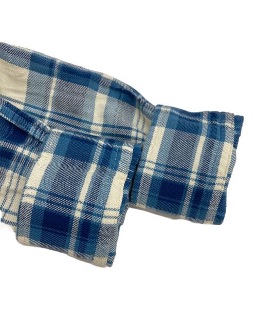 POLO RALPH LAUREN（ポロ・ラルフローレン）POLO RALPH LAUREN (ポロ・ラルフローレン) チェックシャツワンピース ブルー サイズ:8の古着・服飾アイテム
