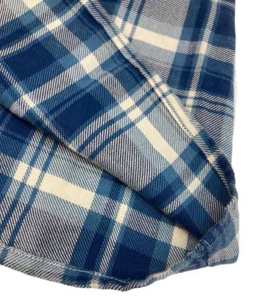 POLO RALPH LAUREN（ポロ・ラルフローレン）POLO RALPH LAUREN (ポロ・ラルフローレン) チェックシャツワンピース ブルー サイズ:8の古着・服飾アイテム