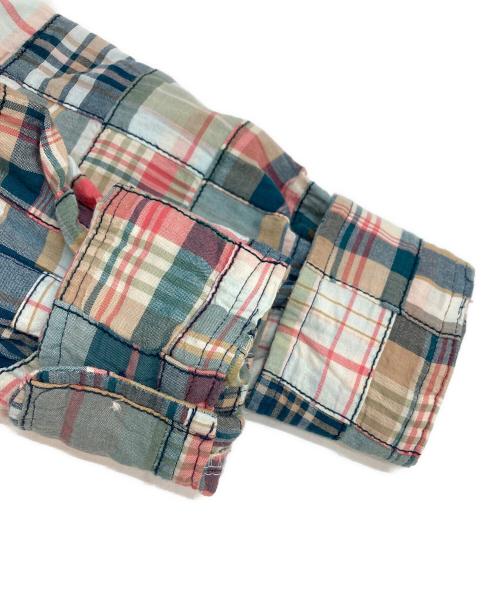 POLO RALPH LAUREN（ポロ・ラルフローレン）POLO RALPH LAUREN (ポロ・ラルフローレン) パッチワークシャツワンピース グリーン サイズ:6の古着・服飾アイテム