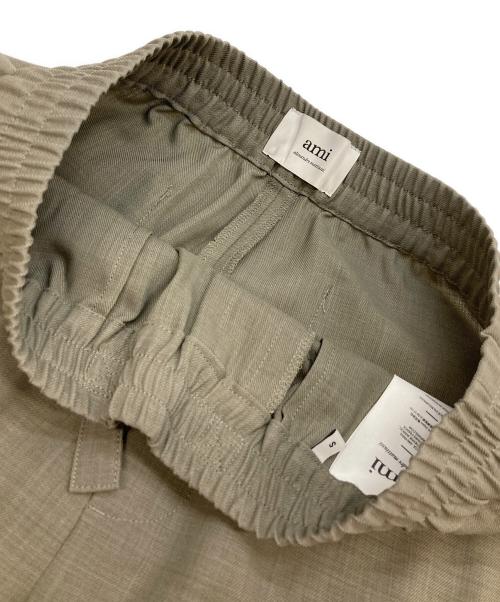 AMI PARIS（アミ パリス）AMI PARIS (アミ パリス) Wool Straight Fit Elasticated Trousers オリーブ サイズ:Sの古着・服飾アイテム