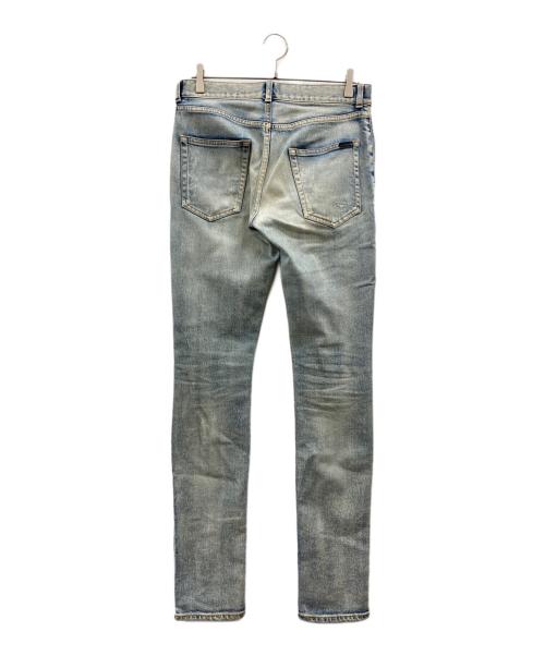 Saint Laurent Paris（サンローランパリ）Saint Laurent Paris (サンローランパリ) ダメージ加工スキニーデニムパンツ ブルー サイズ:29の古着・服飾アイテム