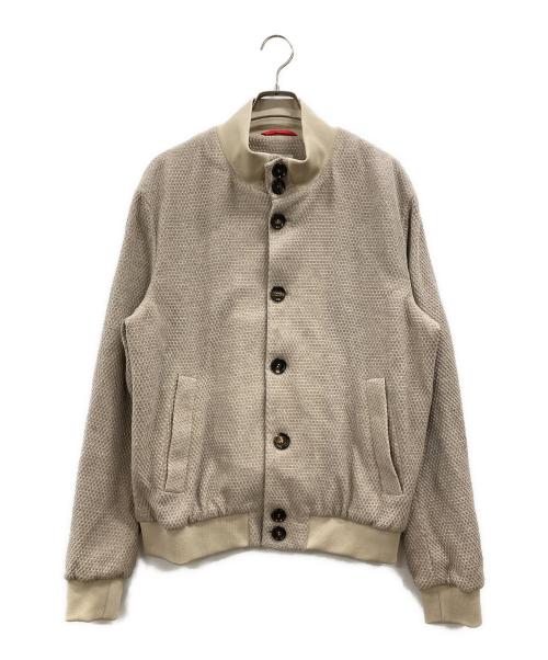 KIRED（キーレッド）KIRED (キーレッド) スタンドカラーニットジャケット ベージュ サイズ:50の古着・服飾アイテム