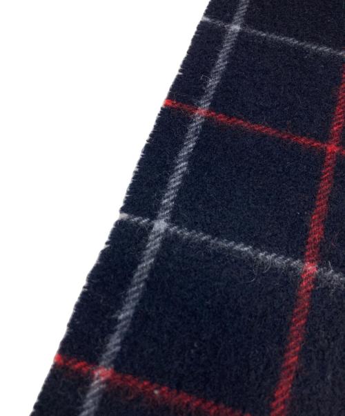 Burberry's（バーバリーズ）Burberry's (バーバリーズ) カシミヤチェックマフラー ネイビーの古着・服飾アイテム