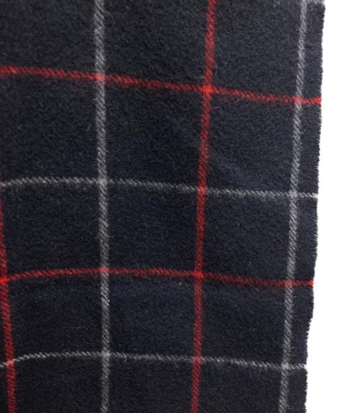 Burberry's（バーバリーズ）Burberry's (バーバリーズ) カシミヤチェックマフラー ネイビーの古着・服飾アイテム