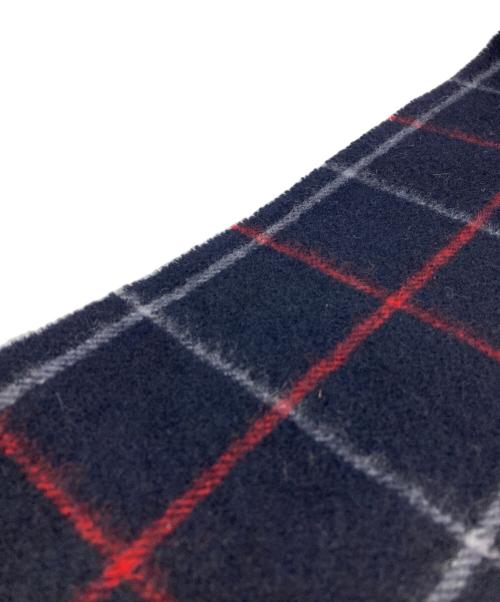 Burberry's（バーバリーズ）Burberry's (バーバリーズ) カシミヤチェックマフラー ネイビーの古着・服飾アイテム