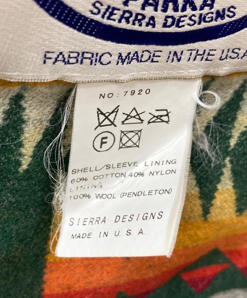 SIERRA DESIGNS（シエラデザインズ）SIERRA DESIGNS (シエラデザインズ) PENDLETON (ペンドルトン) ラインドマウンテンパーカー ベージュ サイズ:Mの古着・服飾アイテム
