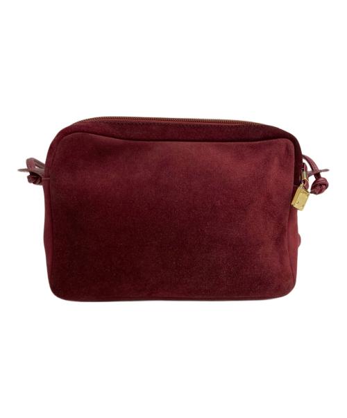 LOEWE（ロエベ）LOEWE (ロエベ) アナグラムスウェードショルダーバッグ パープルの古着・服飾アイテム