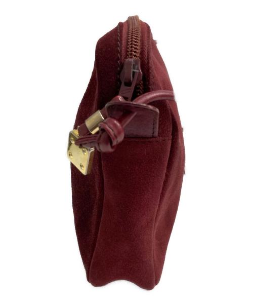 LOEWE（ロエベ）LOEWE (ロエベ) アナグラムスウェードショルダーバッグ パープルの古着・服飾アイテム