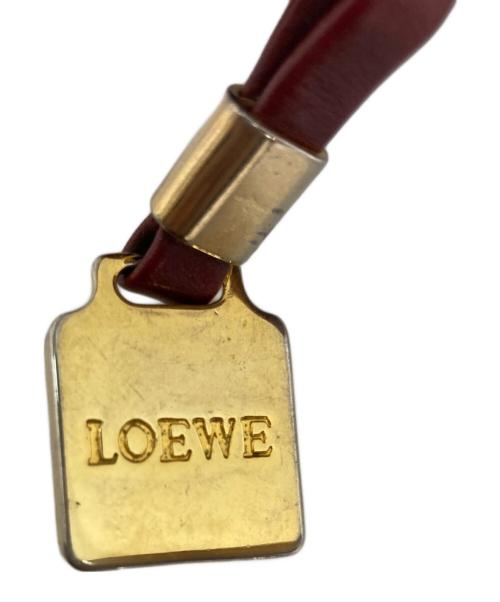 LOEWE（ロエベ）LOEWE (ロエベ) アナグラムスウェードショルダーバッグ パープルの古着・服飾アイテム