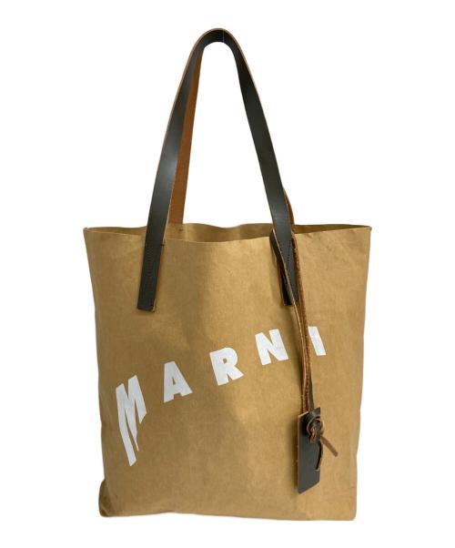 MARNI（マルニ）MARNI (マルニ) セルローストートバッグ ブラウンの古着・服飾アイテム