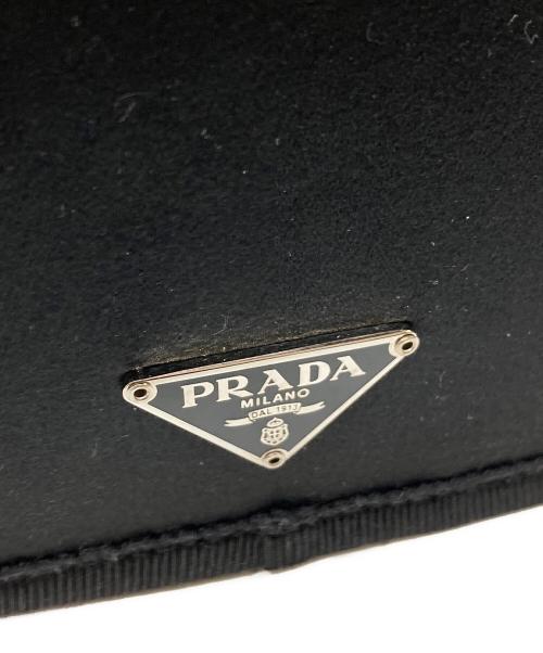 PRADA（プラダ）PRADA (プラダ) 三角プレートチェーンショルダーバッグ ブラックの古着・服飾アイテム