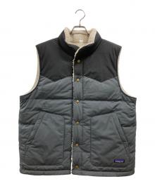Patagonia（パタゴニア）の古着「リバーシブル・ビビー・ダウン・ベスト」｜ブラックxグレー×アイボリー