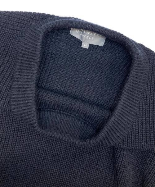 MHL（マーガレットハウエル）MHL (マーガレットハウエル) MERINO WOOL KNITWEAR ネイビー サイズ:Mの古着・服飾アイテム