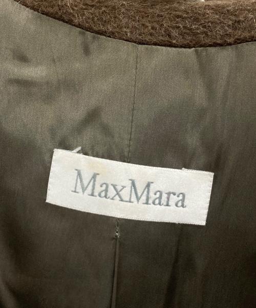 MaxMara（マックスマーラ）MaxMara (マックスマーラ) ウールアルパカ混ガウンコート ブラウン サイズ:38の古着・服飾アイテム