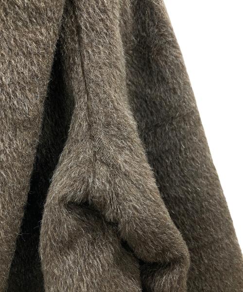 MaxMara（マックスマーラ）MaxMara (マックスマーラ) ウールアルパカ混ガウンコート ブラウン サイズ:38の古着・服飾アイテム