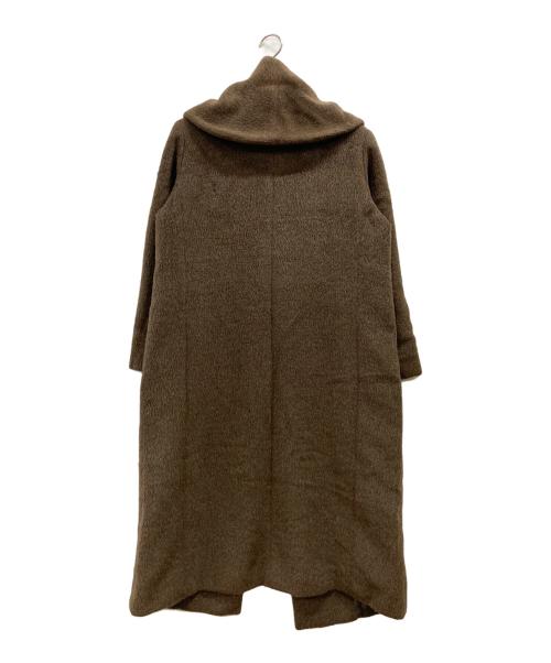MaxMara（マックスマーラ）MaxMara (マックスマーラ) ウールアルパカ混ガウンコート ブラウン サイズ:38の古着・服飾アイテム