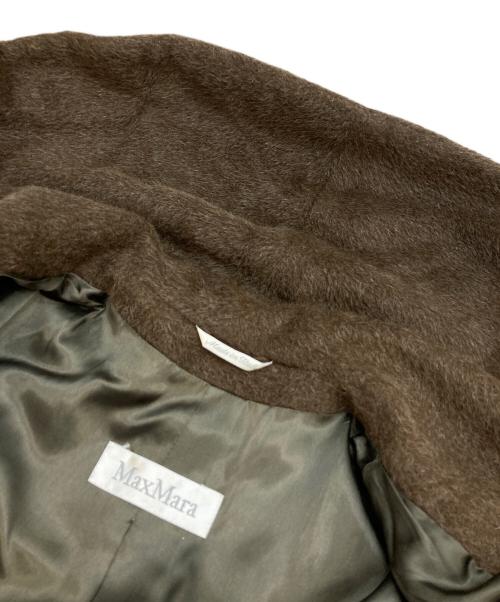MaxMara（マックスマーラ）MaxMara (マックスマーラ) ウールアルパカ混ガウンコート ブラウン サイズ:38の古着・服飾アイテム