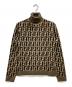 FENDI（フェンディ）の古着「ズッカ柄タートルネックニット」｜ベージュ×ブラック