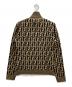 FENDI (フェンディ) ズッカ柄タートルネックニット ベージュ×ブラック サイズ:40：30000円