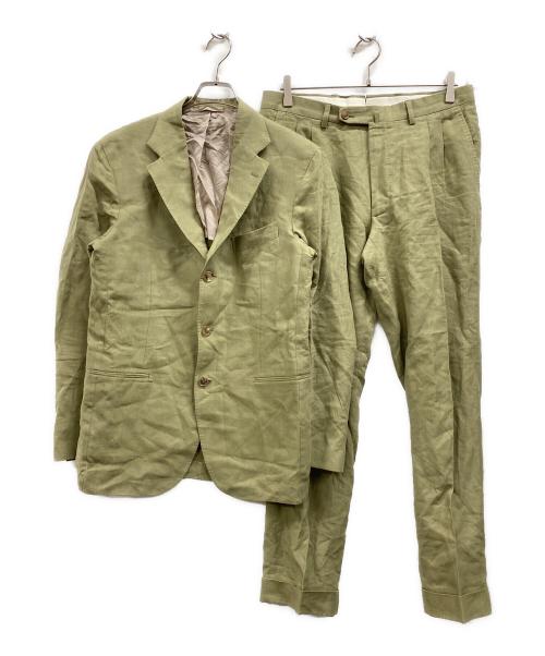 De Petrillo（デペトリロ）De Petrillo (デペトリロ) 3Bリネンセットアップスーツ オリーブ サイズ:48の古着・服飾アイテム