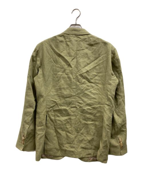 De Petrillo（デペトリロ）De Petrillo (デペトリロ) 3Bリネンセットアップスーツ オリーブ サイズ:48の古着・服飾アイテム