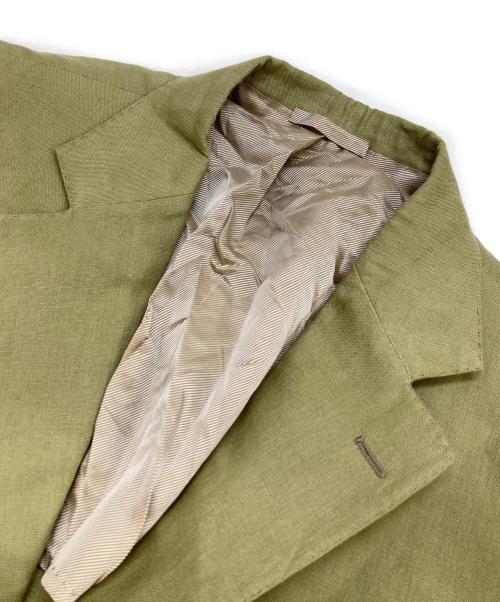 De Petrillo（デペトリロ）De Petrillo (デペトリロ) 3Bリネンセットアップスーツ オリーブ サイズ:48の古着・服飾アイテム