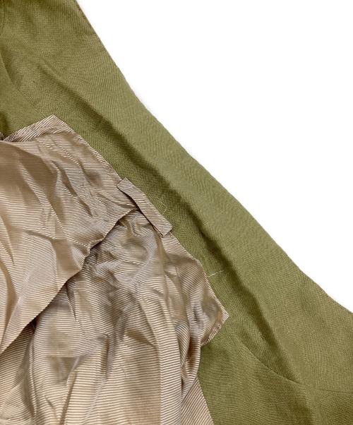 De Petrillo（デペトリロ）De Petrillo (デペトリロ) 3Bリネンセットアップスーツ オリーブ サイズ:48の古着・服飾アイテム
