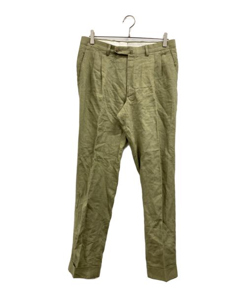 De Petrillo（デペトリロ）De Petrillo (デペトリロ) 3Bリネンセットアップスーツ オリーブ サイズ:48の古着・服飾アイテム