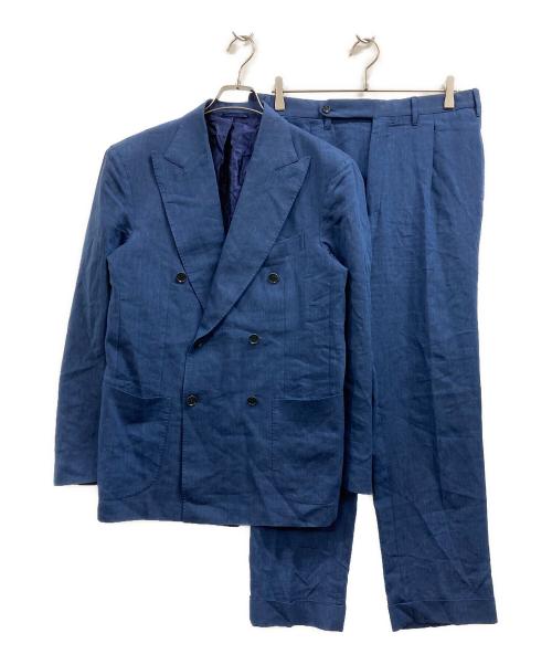 De Petrillo（デペトリロ）De Petrillo (デペトリロ) ダブルリネンセットアップスーツ ブルー サイズ:48の古着・服飾アイテム