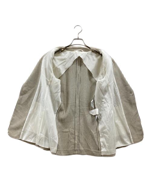 MaxMara（マックスマーラ）MaxMara (マックスマーラ) ストライプセットアップスーツ アイボリー サイズ:44の古着・服飾アイテム
