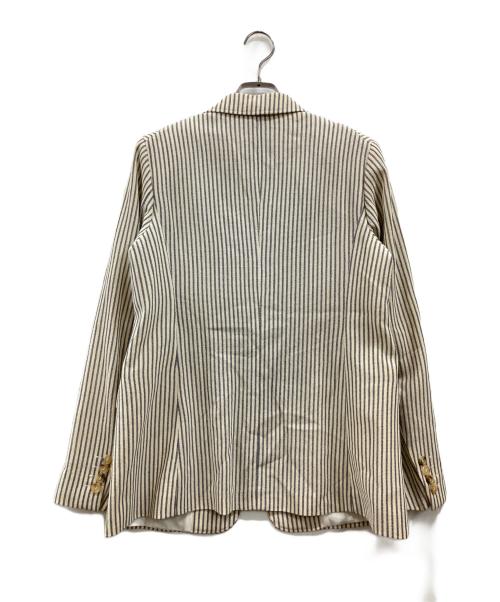 MaxMara（マックスマーラ）MaxMara (マックスマーラ) ストライプセットアップスーツ アイボリー サイズ:44の古着・服飾アイテム