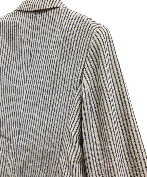 MaxMara（マックスマーラ）MaxMara (マックスマーラ) ストライプセットアップスーツ アイボリー サイズ:44の古着・服飾アイテム