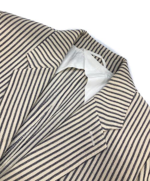 MaxMara（マックスマーラ）MaxMara (マックスマーラ) ストライプセットアップスーツ アイボリー サイズ:44の古着・服飾アイテム