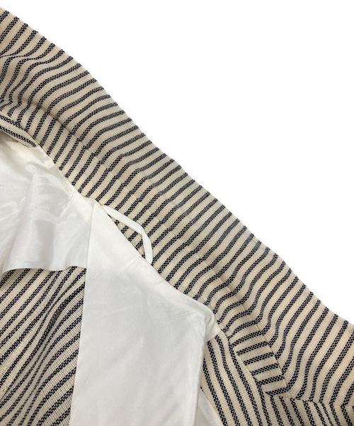 MaxMara（マックスマーラ）MaxMara (マックスマーラ) ストライプセットアップスーツ アイボリー サイズ:44の古着・服飾アイテム